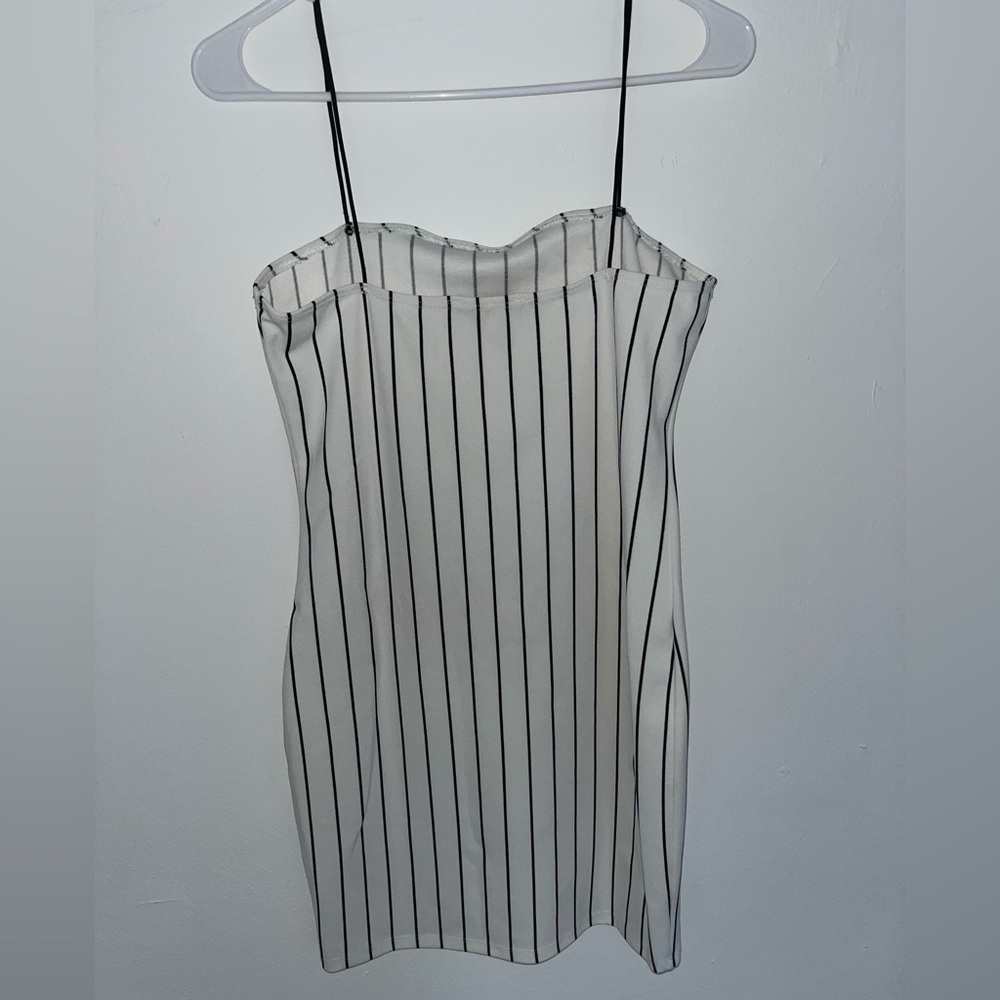 Striped White Dress